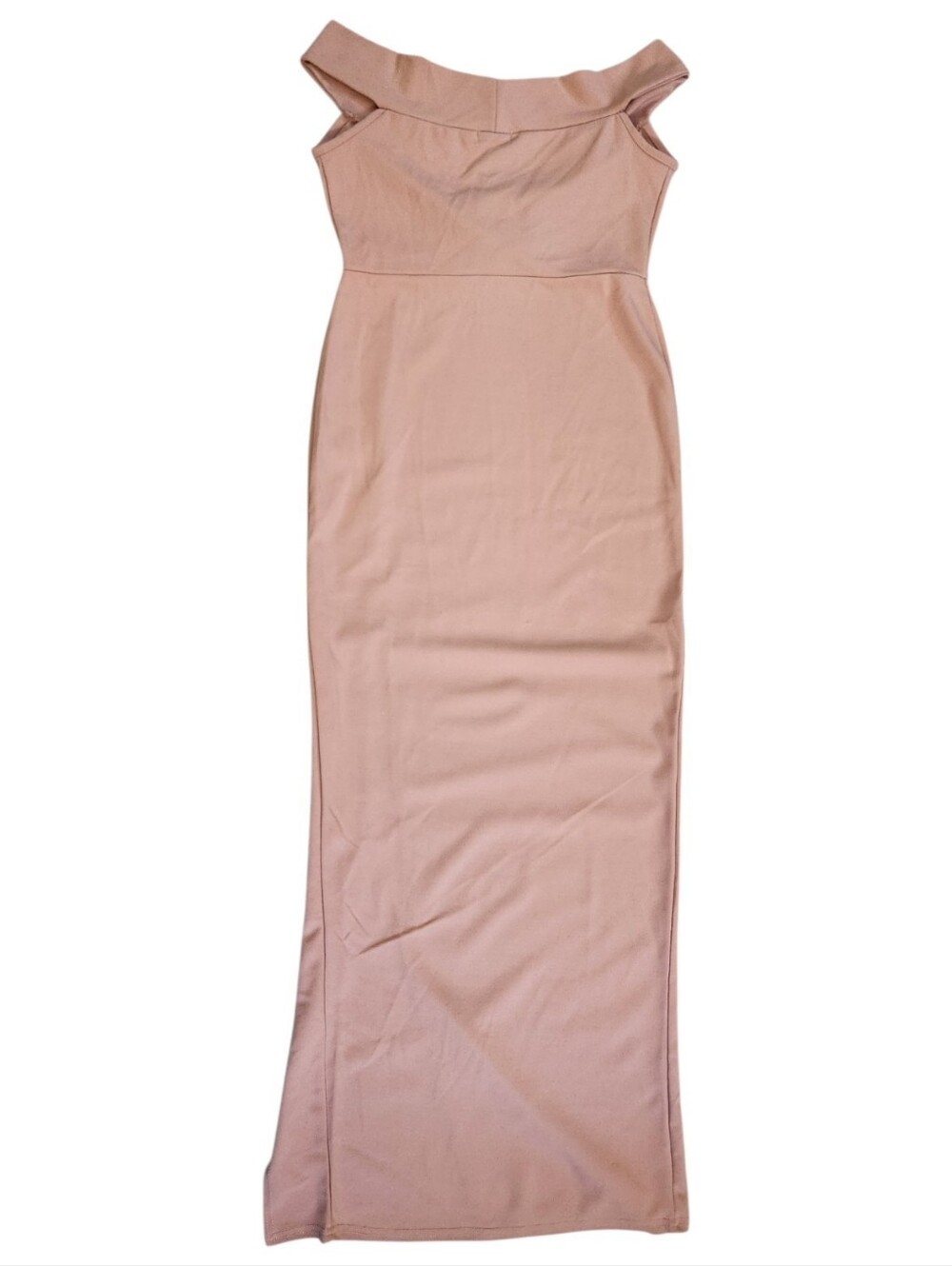 NASTY GAL Rose Off The Shoulder High Slit Midi Dress - Size 8 - Picture 13 of 16